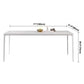 Modern Rectangle Dining Table Sintered Stone Dining Table with 4 White Legs Clearhalo ' dining_table' 'Dining Tables & Seating' 'Dining Tables' 'furn' 'furn_dining_table' 'Furniture' 'furniture_dining_table' 'Kitchen & Dining Furniture' 'kitchen&dining_furn' 'kitchen' 'kitchen_dining_table' 3643468