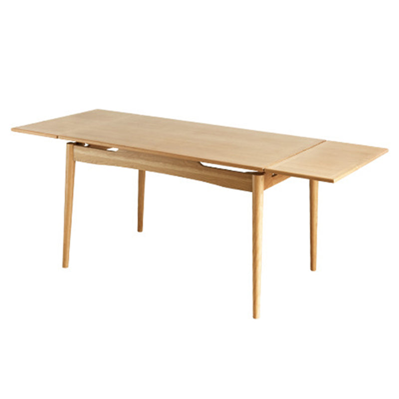 Retractable Solid Wood Table Modern Dining Table with 4 Legs for Restaurant Natural Without Chairs Clearhalo ' dining_table' 'Dining Tables & Seating' 'Dining Tables' 'furn' 'furn_dining_table' 'Furniture' 'furniture_dining_table' 'Kitchen & Dining Furniture' 'kitchen&dining_furn' 'kitchen' 'kitchen_dining_table' 3643471