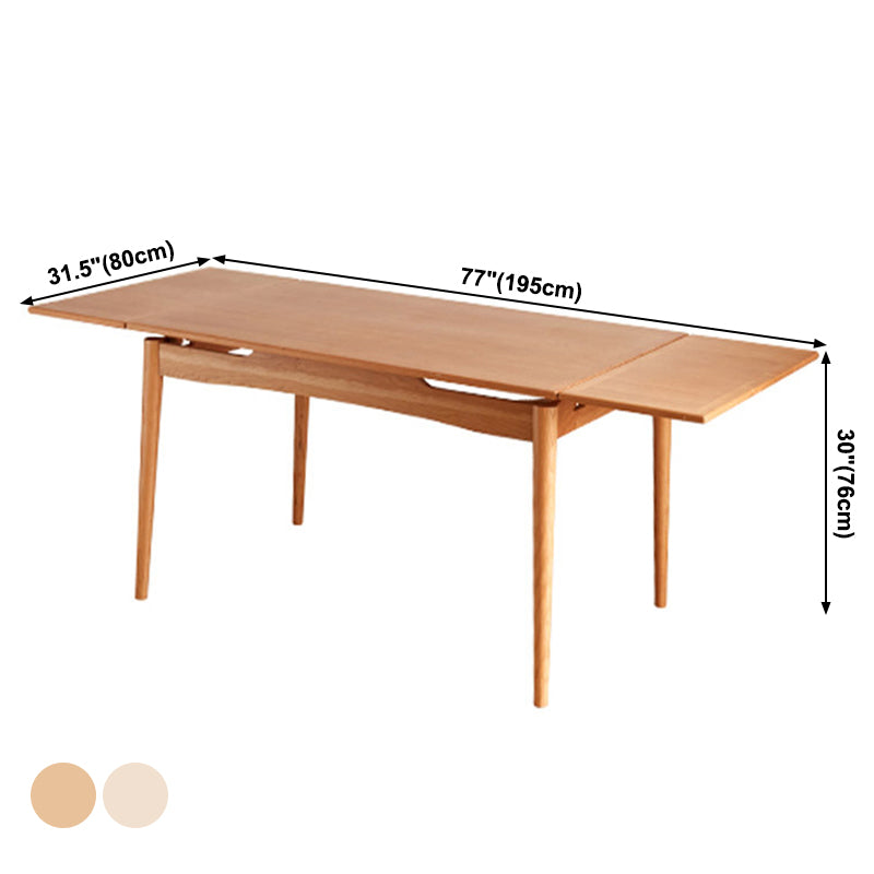 Retractable Solid Wood Table Modern Dining Table with 4 Legs for Restaurant Clearhalo ' dining_table' 'Dining Tables & Seating' 'Dining Tables' 'furn' 'furn_dining_table' 'Furniture' 'furniture_dining_table' 'Kitchen & Dining Furniture' 'kitchen&dining_furn' 'kitchen' 'kitchen_dining_table' 3643480