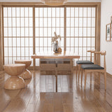 Modern Pine Solid Wood Table Rectangle Dining Table with Acrylic Double Pedestal for Restaurant Clearhalo ' dining_table' 'Dining Tables & Seating' 'Dining Tables' 'furn' 'furn_dining_table' 'Furniture' 'furniture_dining_table' 'Kitchen & Dining Furniture' 'kitchen&dining_furn' 'kitchen' 'kitchen_dining_table' 3643483