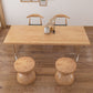 Modern Pine Solid Wood Table Rectangle Dining Table with Acrylic Double Pedestal for Restaurant Clearhalo ' dining_table' 'Dining Tables & Seating' 'Dining Tables' 'furn' 'furn_dining_table' 'Furniture' 'furniture_dining_table' 'Kitchen & Dining Furniture' 'kitchen&dining_furn' 'kitchen' 'kitchen_dining_table' 3643484