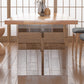 Modern Pine Solid Wood Table Rectangle Dining Table with Acrylic Double Pedestal for Restaurant Clearhalo ' dining_table' 'Dining Tables & Seating' 'Dining Tables' 'furn' 'furn_dining_table' 'Furniture' 'furniture_dining_table' 'Kitchen & Dining Furniture' 'kitchen&dining_furn' 'kitchen' 'kitchen_dining_table' 3643488
