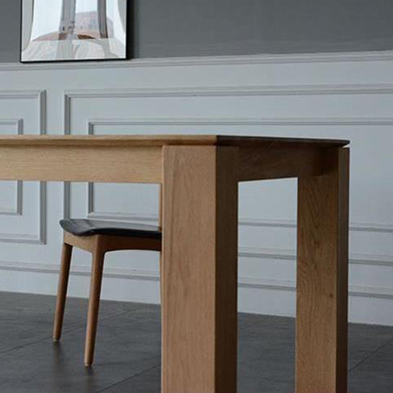 White Oak Solid Wood Top Dining Table Rectangle Table with Wooden Base and 4 Legs Clearhalo ' dining_table' 'Dining Tables & Seating' 'Dining Tables' 'furn' 'furn_dining_table' 'Furniture' 'furniture_dining_table' 'Kitchen & Dining Furniture' 'kitchen&dining_furn' 'kitchen' 'kitchen_dining_table' 3643498
