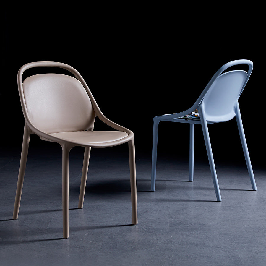 Contemporary Style Stackable Dining Chair Plastic Open Back Side Chair Clearhalo ' kitchen&dining_furn' 'Dining Chairs' 'Dining Tables & Seating' 'dining_chair' 'furn' 'furn_dining_chair' 'Furniture' 'furniture_dining_chair' 'Kitchen & Dining Furniture' 'kitchen' 3643504