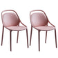 Contemporary Style Stackable Dining Chair Plastic Open Back Side Chair Pink 2 Piece Set Clearhalo ' kitchen&dining_furn' 'Dining Chairs' 'Dining Tables & Seating' 'dining_chair' 'furn' 'furn_dining_chair' 'Furniture' 'furniture_dining_chair' 'Kitchen & Dining Furniture' 'kitchen' 3643505