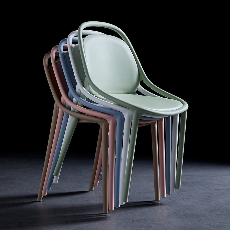 Contemporary Style Stackable Dining Chair Plastic Open Back Side Chair Clearhalo ' kitchen&dining_furn' 'Dining Chairs' 'Dining Tables & Seating' 'dining_chair' 'furn' 'furn_dining_chair' 'Furniture' 'furniture_dining_chair' 'Kitchen & Dining Furniture' 'kitchen' 3643506