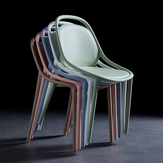 Contemporary Style Stackable Dining Chair Plastic Open Back Side Chair Clearhalo ' kitchen&dining_furn' 'Dining Chairs' 'Dining Tables & Seating' 'dining_chair' 'furn' 'furn_dining_chair' 'Furniture' 'furniture_dining_chair' 'Kitchen & Dining Furniture' 'kitchen' 3643506
