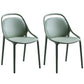 Contemporary Style Stackable Dining Chair Plastic Open Back Side Chair Green 2 Piece Set Clearhalo ' kitchen&dining_furn' 'Dining Chairs' 'Dining Tables & Seating' 'dining_chair' 'furn' 'furn_dining_chair' 'Furniture' 'furniture_dining_chair' 'Kitchen & Dining Furniture' 'kitchen' 3643510