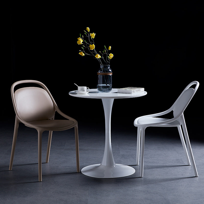 Contemporary Style Stackable Dining Chair Plastic Open Back Side Chair Clearhalo ' kitchen&dining_furn' 'Dining Chairs' 'Dining Tables & Seating' 'dining_chair' 'furn' 'furn_dining_chair' 'Furniture' 'furniture_dining_chair' 'Kitchen & Dining Furniture' 'kitchen' 3643511