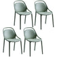 Contemporary Style Stackable Dining Chair Plastic Open Back Side Chair Green 4 Piece Set Clearhalo ' kitchen&dining_furn' 'Dining Chairs' 'Dining Tables & Seating' 'dining_chair' 'furn' 'furn_dining_chair' 'Furniture' 'furniture_dining_chair' 'Kitchen & Dining Furniture' 'kitchen' 3643512