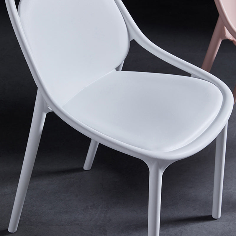 Contemporary Style Stackable Dining Chair Plastic Open Back Side Chair Clearhalo ' kitchen&dining_furn' 'Dining Chairs' 'Dining Tables & Seating' 'dining_chair' 'furn' 'furn_dining_chair' 'Furniture' 'furniture_dining_chair' 'Kitchen & Dining Furniture' 'kitchen' 3643515