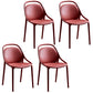 Contemporary Style Stackable Dining Chair Plastic Open Back Side Chair Red 4 Piece Set Clearhalo ' kitchen&dining_furn' 'Dining Chairs' 'Dining Tables & Seating' 'dining_chair' 'furn' 'furn_dining_chair' 'Furniture' 'furniture_dining_chair' 'Kitchen & Dining Furniture' 'kitchen' 3643519