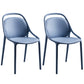 Contemporary Style Stackable Dining Chair Plastic Open Back Side Chair Blue 2 Piece Set Clearhalo ' kitchen&dining_furn' 'Dining Chairs' 'Dining Tables & Seating' 'dining_chair' 'furn' 'furn_dining_chair' 'Furniture' 'furniture_dining_chair' 'Kitchen & Dining Furniture' 'kitchen' 3643528