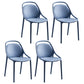 Contemporary Style Stackable Dining Chair Plastic Open Back Side Chair Blue 4 Piece Set Clearhalo ' kitchen&dining_furn' 'Dining Chairs' 'Dining Tables & Seating' 'dining_chair' 'furn' 'furn_dining_chair' 'Furniture' 'furniture_dining_chair' 'Kitchen & Dining Furniture' 'kitchen' 3643529