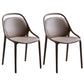 Contemporary Style Stackable Dining Chair Plastic Open Back Side Chair Brown 2 Piece Set Clearhalo ' kitchen&dining_furn' 'Dining Chairs' 'Dining Tables & Seating' 'dining_chair' 'furn' 'furn_dining_chair' 'Furniture' 'furniture_dining_chair' 'Kitchen & Dining Furniture' 'kitchen' 3643531