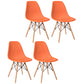 Glam Style Wooden Side Chair Matte Finish Dining Chair for Dinning Room Orange Set of 4 Clearhalo ' kitchen&dining_furn' 'Dining Chairs' 'Dining Tables & Seating' 'dining_chair' 'Furniture' 'furniture_dining_chair' 'Kitchen & Dining Furniture' 'kitchen' 3643537