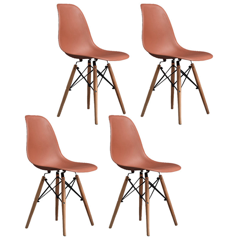 Glam Style Wooden Side Chair Matte Finish Dining Chair for Dinning Room Coffee Set of 4 Clearhalo ' kitchen&dining_furn' 'Dining Chairs' 'Dining Tables & Seating' 'dining_chair' 'Furniture' 'furniture_dining_chair' 'Kitchen & Dining Furniture' 'kitchen' 3643542