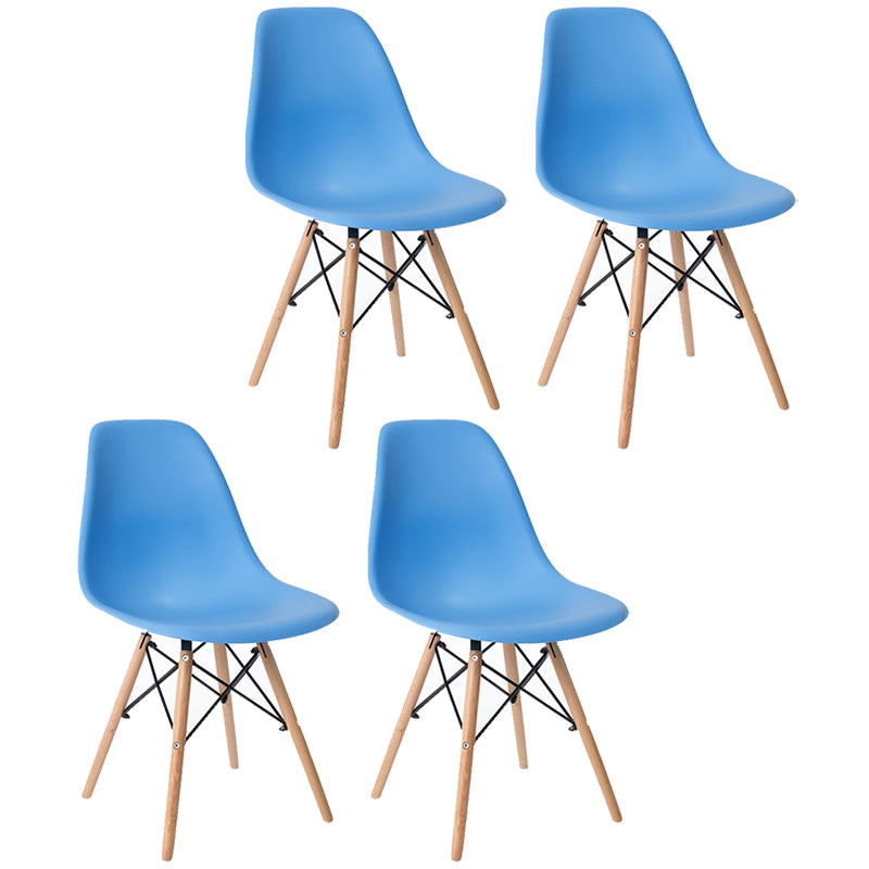 Glam Style Wooden Side Chair Matte Finish Dining Chair for Dinning Room Blue Set of 4 Clearhalo ' kitchen&dining_furn' 'Dining Chairs' 'Dining Tables & Seating' 'dining_chair' 'Furniture' 'furniture_dining_chair' 'Kitchen & Dining Furniture' 'kitchen' 3643546