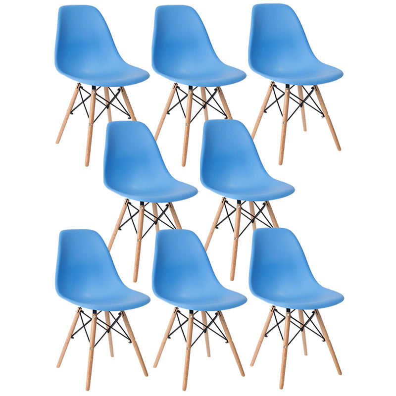 Glam Style Wooden Side Chair Matte Finish Dining Chair for Dinning Room Blue Set of 8 Clearhalo ' kitchen&dining_furn' 'Dining Chairs' 'Dining Tables & Seating' 'dining_chair' 'Furniture' 'furniture_dining_chair' 'Kitchen & Dining Furniture' 'kitchen' 3643548