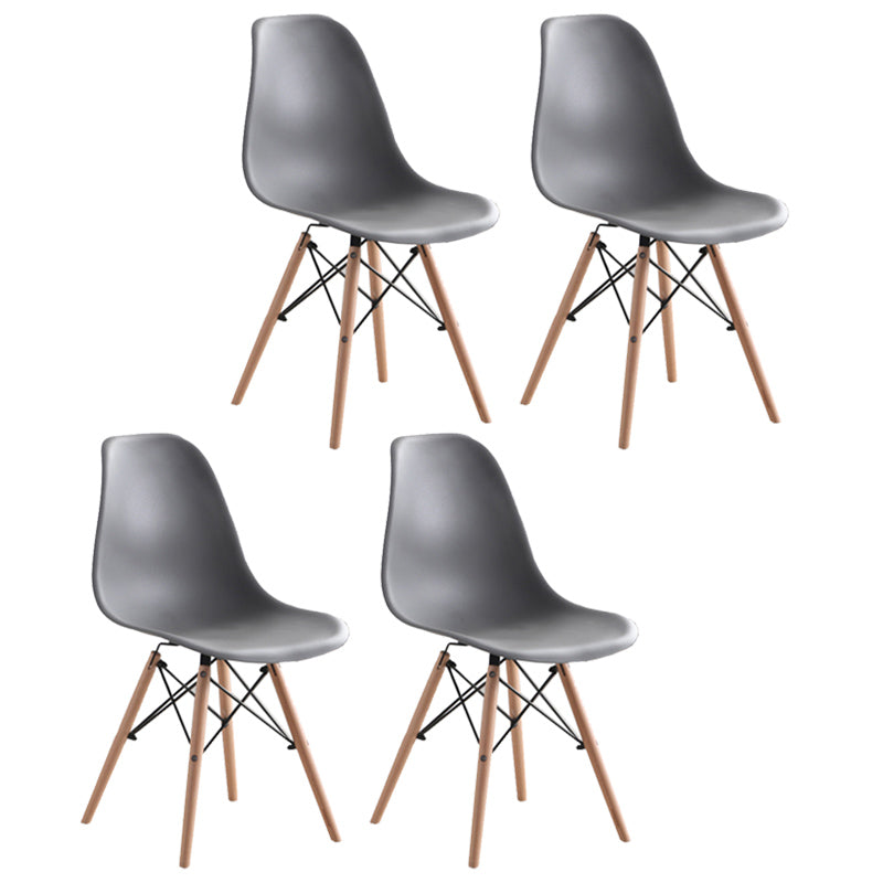 Glam Style Wooden Side Chair Matte Finish Dining Chair for Dinning Room Grey Set of 4 Clearhalo ' kitchen&dining_furn' 'Dining Chairs' 'Dining Tables & Seating' 'dining_chair' 'Furniture' 'furniture_dining_chair' 'Kitchen & Dining Furniture' 'kitchen' 3643550