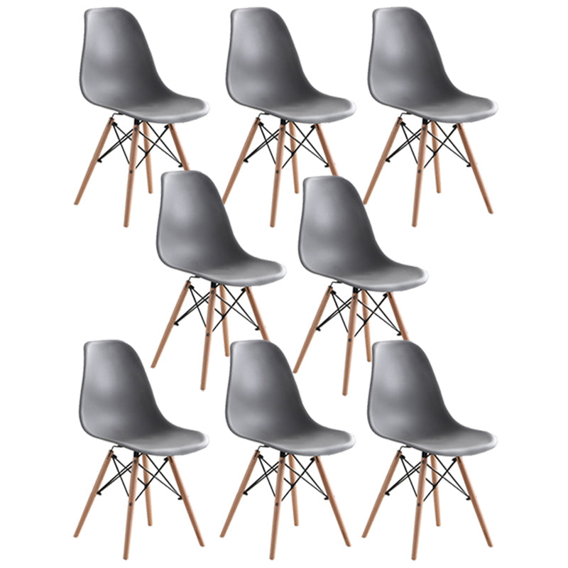 Glam Style Wooden Side Chair Matte Finish Dining Chair for Dinning Room Grey Set of 8 Clearhalo ' kitchen&dining_furn' 'Dining Chairs' 'Dining Tables & Seating' 'dining_chair' 'Furniture' 'furniture_dining_chair' 'Kitchen & Dining Furniture' 'kitchen' 3643551