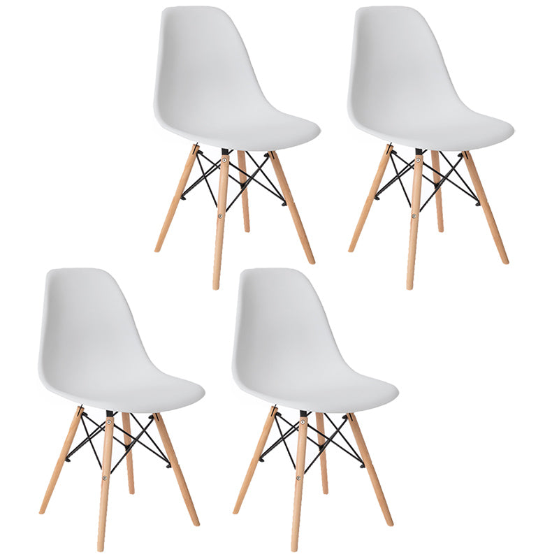 Glam Style Wooden Side Chair Matte Finish Dining Chair for Dinning Room White Set of 4 Clearhalo ' kitchen&dining_furn' 'Dining Chairs' 'Dining Tables & Seating' 'dining_chair' 'Furniture' 'furniture_dining_chair' 'Kitchen & Dining Furniture' 'kitchen' 3643553