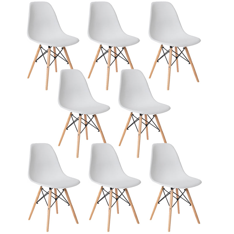 Glam Style Wooden Side Chair Matte Finish Dining Chair for Dinning Room White Set of 8 Clearhalo ' kitchen&dining_furn' 'Dining Chairs' 'Dining Tables & Seating' 'dining_chair' 'Furniture' 'furniture_dining_chair' 'Kitchen & Dining Furniture' 'kitchen' 3643554