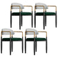 Metal Nordic Dining Arm Chair Home Side Chair Open Back Dining Side Chair Grey Green 4 Piece Set Clearhalo ' kitchen&dining_furn' 'Dining Chairs' 'Dining Tables & Seating' 'dining_chair' 'furn' 'furn_dining_chair' 'Furniture' 'furniture_dining_chair' 'Kitchen & Dining Furniture' 'kitchen' 3643568
