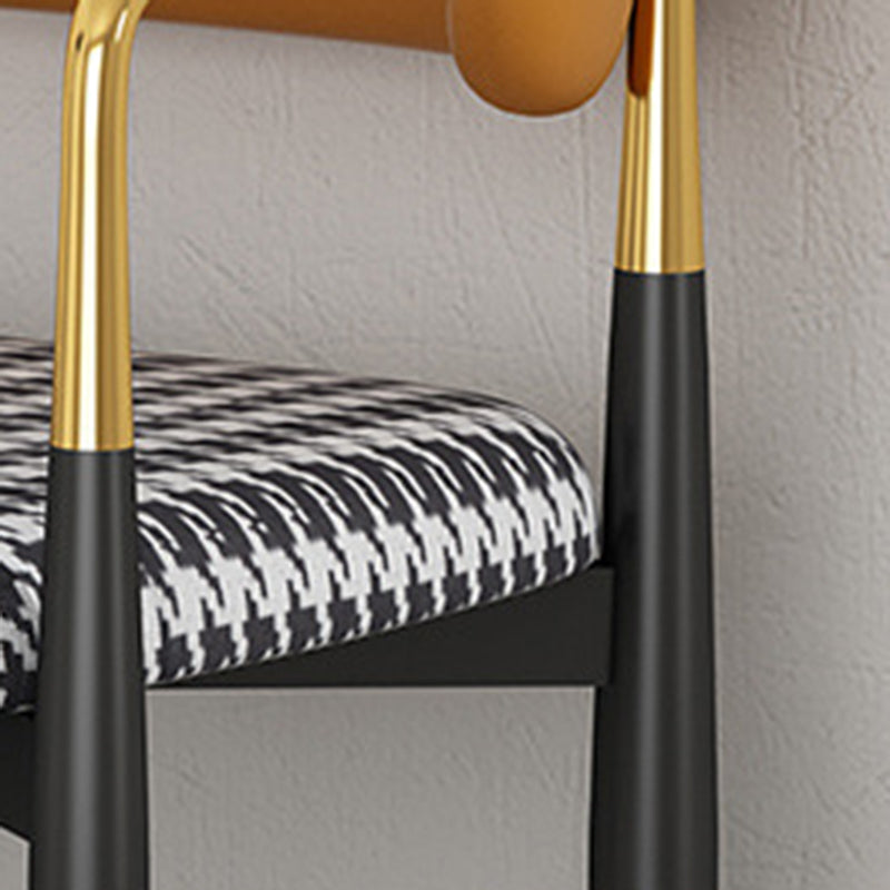 Metal Nordic Dining Arm Chair Home Side Chair Open Back Dining Side Chair Clearhalo ' kitchen&dining_furn' 'Dining Chairs' 'Dining Tables & Seating' 'dining_chair' 'furn' 'furn_dining_chair' 'Furniture' 'furniture_dining_chair' 'Kitchen & Dining Furniture' 'kitchen' 3643578