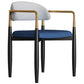 Metal Nordic Dining Arm Chair Home Side Chair Open Back Dining Side Chair Grey Blue 1 Piece Clearhalo ' kitchen&dining_furn' 'Dining Chairs' 'Dining Tables & Seating' 'dining_chair' 'furn' 'furn_dining_chair' 'Furniture' 'furniture_dining_chair' 'Kitchen & Dining Furniture' 'kitchen' 3643581