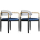 Metal Nordic Dining Arm Chair Home Side Chair Open Back Dining Side Chair Grey Blue 2 Piece Set Clearhalo ' kitchen&dining_furn' 'Dining Chairs' 'Dining Tables & Seating' 'dining_chair' 'furn' 'furn_dining_chair' 'Furniture' 'furniture_dining_chair' 'Kitchen & Dining Furniture' 'kitchen' 3643582