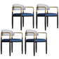 Metal Nordic Dining Arm Chair Home Side Chair Open Back Dining Side Chair Grey Blue 4 Piece Set Clearhalo ' kitchen&dining_furn' 'Dining Chairs' 'Dining Tables & Seating' 'dining_chair' 'furn' 'furn_dining_chair' 'Furniture' 'furniture_dining_chair' 'Kitchen & Dining Furniture' 'kitchen' 3643583