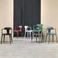 Contemporary Home Arm Chair Slat Back Plastic Stackable Dining Room Chair Clearhalo ' kitchen&dining_furn' 'Dining Chairs' 'Dining Tables & Seating' 'dining_chair' 'furn' 'furn_dining_chair' 'Furniture' 'furniture_dining_chair' 'Kitchen & Dining Furniture' 'kitchen' 3643589