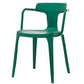 Contemporary Home Arm Chair Slat Back Plastic Stackable Dining Room Chair Green 1 Piece Clearhalo ' kitchen&dining_furn' 'Dining Chairs' 'Dining Tables & Seating' 'dining_chair' 'furn' 'furn_dining_chair' 'Furniture' 'furniture_dining_chair' 'Kitchen & Dining Furniture' 'kitchen' 3643600