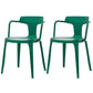 Contemporary Home Arm Chair Slat Back Plastic Stackable Dining Room Chair Green 2 Piece Set Clearhalo ' kitchen&dining_furn' 'Dining Chairs' 'Dining Tables & Seating' 'dining_chair' 'furn' 'furn_dining_chair' 'Furniture' 'furniture_dining_chair' 'Kitchen & Dining Furniture' 'kitchen' 3643602