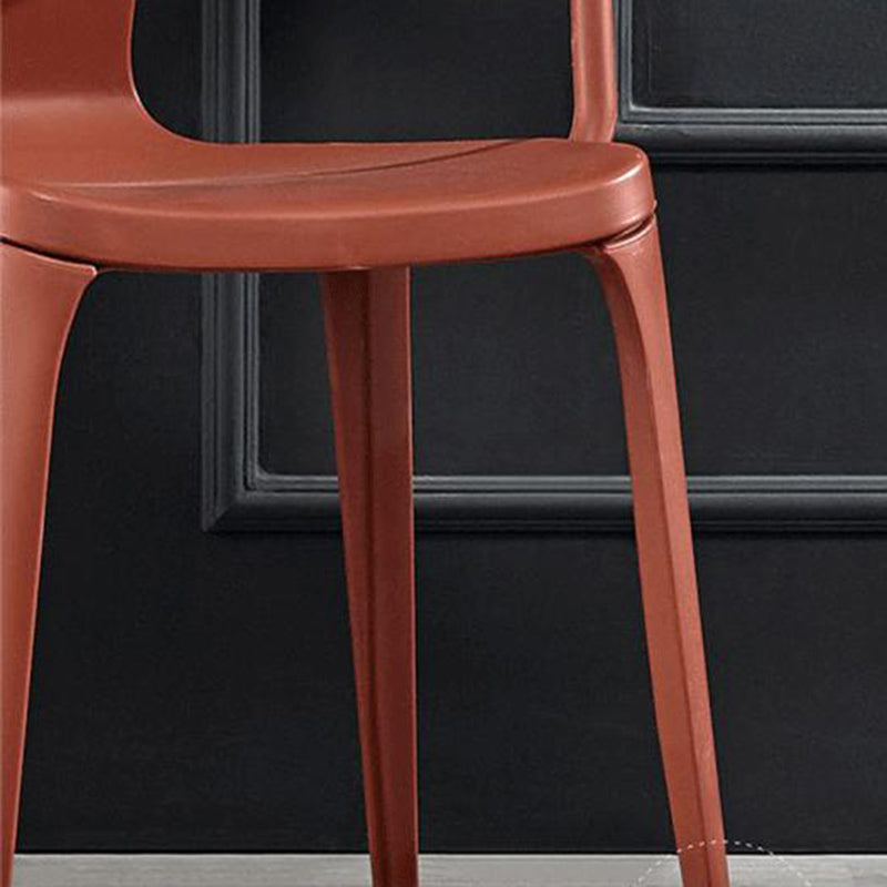 Contemporary Home Arm Chair Slat Back Plastic Stackable Dining Room Chair Clearhalo ' kitchen&dining_furn' 'Dining Chairs' 'Dining Tables & Seating' 'dining_chair' 'furn' 'furn_dining_chair' 'Furniture' 'furniture_dining_chair' 'Kitchen & Dining Furniture' 'kitchen' 3643603