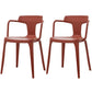 Contemporary Home Arm Chair Slat Back Plastic Stackable Dining Room Chair Red 2 Piece Set Clearhalo ' kitchen&dining_furn' 'Dining Chairs' 'Dining Tables & Seating' 'dining_chair' 'furn' 'furn_dining_chair' 'Furniture' 'furniture_dining_chair' 'Kitchen & Dining Furniture' 'kitchen' 3643617