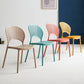 Contemporary Style Plastic Open Side Chair Colorful Stacking Dining Chairr for Home Clearhalo ' kitchen&dining_furn' 'Dining Chairs' 'Dining Tables & Seating' 'dining_chair' 'furn' 'furn_dining_chair' 'Furniture' 'furniture_dining_chair' 'Kitchen & Dining Furniture' 'kitchen' 3643623