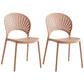 Contemporary Style Plastic Open Side Chair Colorful Stacking Dining Chairr for Home Pink 2 Piece Set Clearhalo ' kitchen&dining_furn' 'Dining Chairs' 'Dining Tables & Seating' 'dining_chair' 'furn' 'furn_dining_chair' 'Furniture' 'furniture_dining_chair' 'Kitchen & Dining Furniture' 'kitchen' 3643627
