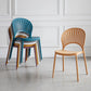 Contemporary Style Plastic Open Side Chair Colorful Stacking Dining Chairr for Home Clearhalo ' kitchen&dining_furn' 'Dining Chairs' 'Dining Tables & Seating' 'dining_chair' 'furn' 'furn_dining_chair' 'Furniture' 'furniture_dining_chair' 'Kitchen & Dining Furniture' 'kitchen' 3643636