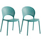 Contemporary Style Plastic Open Side Chair Colorful Stacking Dining Chairr for Home Lake Green 2 Piece Set Clearhalo ' kitchen&dining_furn' 'Dining Chairs' 'Dining Tables & Seating' 'dining_chair' 'furn' 'furn_dining_chair' 'Furniture' 'furniture_dining_chair' 'Kitchen & Dining Furniture' 'kitchen' 3643646