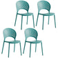 Contemporary Style Plastic Open Side Chair Colorful Stacking Dining Chairr for Home Lake Green 4 Piece Set Clearhalo ' kitchen&dining_furn' 'Dining Chairs' 'Dining Tables & Seating' 'dining_chair' 'furn' 'furn_dining_chair' 'Furniture' 'furniture_dining_chair' 'Kitchen & Dining Furniture' 'kitchen' 3643648
