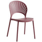 Contemporary Style Plastic Open Side Chair Colorful Stacking Dining Chairr for Home Purple 1 Piece Clearhalo ' kitchen&dining_furn' 'Dining Chairs' 'Dining Tables & Seating' 'dining_chair' 'furn' 'furn_dining_chair' 'Furniture' 'furniture_dining_chair' 'Kitchen & Dining Furniture' 'kitchen' 3643649