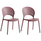 Contemporary Style Plastic Open Side Chair Colorful Stacking Dining Chairr for Home Purple 2 Piece Set Clearhalo ' kitchen&dining_furn' 'Dining Chairs' 'Dining Tables & Seating' 'dining_chair' 'furn' 'furn_dining_chair' 'Furniture' 'furniture_dining_chair' 'Kitchen & Dining Furniture' 'kitchen' 3643650