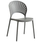 Contemporary Style Plastic Open Side Chair Colorful Stacking Dining Chairr for Home Grey 1 Piece Clearhalo ' kitchen&dining_furn' 'Dining Chairs' 'Dining Tables & Seating' 'dining_chair' 'furn' 'furn_dining_chair' 'Furniture' 'furniture_dining_chair' 'Kitchen & Dining Furniture' 'kitchen' 3643652