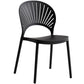 Contemporary Style Plastic Open Side Chair Colorful Stacking Dining Chairr for Home Black 1 Piece Clearhalo ' kitchen&dining_furn' 'Dining Chairs' 'Dining Tables & Seating' 'dining_chair' 'furn' 'furn_dining_chair' 'Furniture' 'furniture_dining_chair' 'Kitchen & Dining Furniture' 'kitchen' 3643655