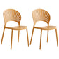 Contemporary Style Plastic Open Side Chair Colorful Stacking Dining Chairr for Home Beige 2 Piece Set Clearhalo ' kitchen&dining_furn' 'Dining Chairs' 'Dining Tables & Seating' 'dining_chair' 'furn' 'furn_dining_chair' 'Furniture' 'furniture_dining_chair' 'Kitchen & Dining Furniture' 'kitchen' 3643665