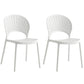 Contemporary Style Plastic Open Side Chair Colorful Stacking Dining Chairr for Home White 2 Piece Set Clearhalo ' kitchen&dining_furn' 'Dining Chairs' 'Dining Tables & Seating' 'dining_chair' 'furn' 'furn_dining_chair' 'Furniture' 'furniture_dining_chair' 'Kitchen & Dining Furniture' 'kitchen' 3643671