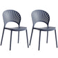 Contemporary Style Plastic Open Side Chair Colorful Stacking Dining Chairr for Home Gray Blue 2 Piece Set Clearhalo ' kitchen&dining_furn' 'Dining Chairs' 'Dining Tables & Seating' 'dining_chair' 'furn' 'furn_dining_chair' 'Furniture' 'furniture_dining_chair' 'Kitchen & Dining Furniture' 'kitchen' 3643674