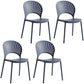 Contemporary Style Plastic Open Side Chair Colorful Stacking Dining Chairr for Home Gray Blue 4 Piece Set Clearhalo ' kitchen&dining_furn' 'Dining Chairs' 'Dining Tables & Seating' 'dining_chair' 'furn' 'furn_dining_chair' 'Furniture' 'furniture_dining_chair' 'Kitchen & Dining Furniture' 'kitchen' 3643675